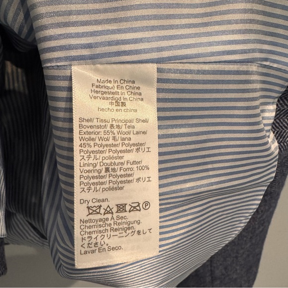 NEW J. Crew Herringbone Wool Blend Schoolboy Blazer in Blue, Size 14 - Picture 7 of 12